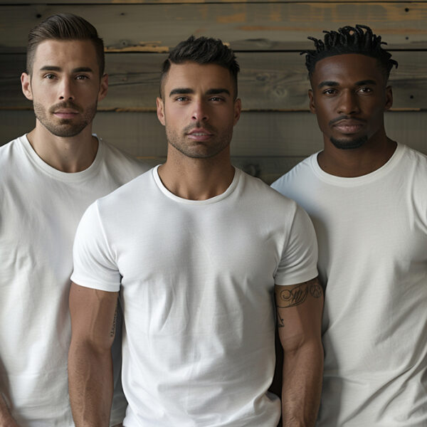 men wearing white t-shirts